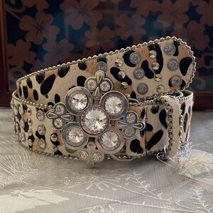 Leopard spotted belt by Buckle